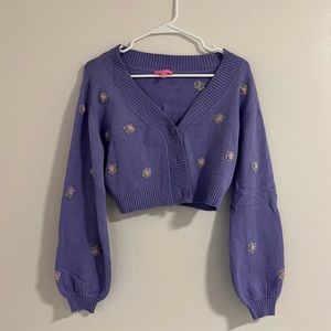 Dollskill flower cropped cardigan